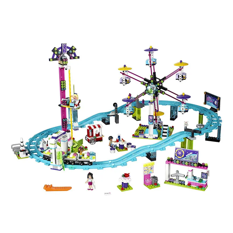 

Lepin 01008 Amusement Park Roller Coaster Model Building Kits Compatible legoingly 41130 Blocks Educational Toy Funny Gift