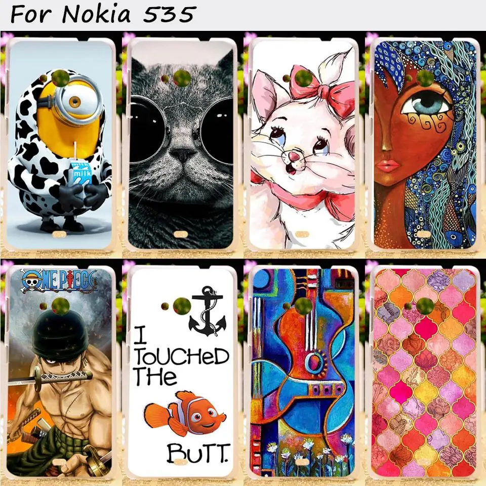

Ojeleye Soft TPU Silicon Phone Cover For Microsoft Nokia Lumia 535 N535 Cases For Nokia 535 Cool Skull Cute Animal Flower Shell