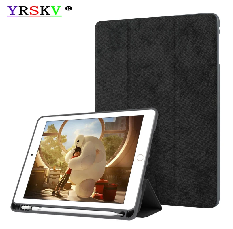 

YRSKV New retro Case for iPad 9.7 inch 2018/2017 PU leather+Silicon TPU Smart Sleep Wake Tablet Case for iPad (6th generation)
