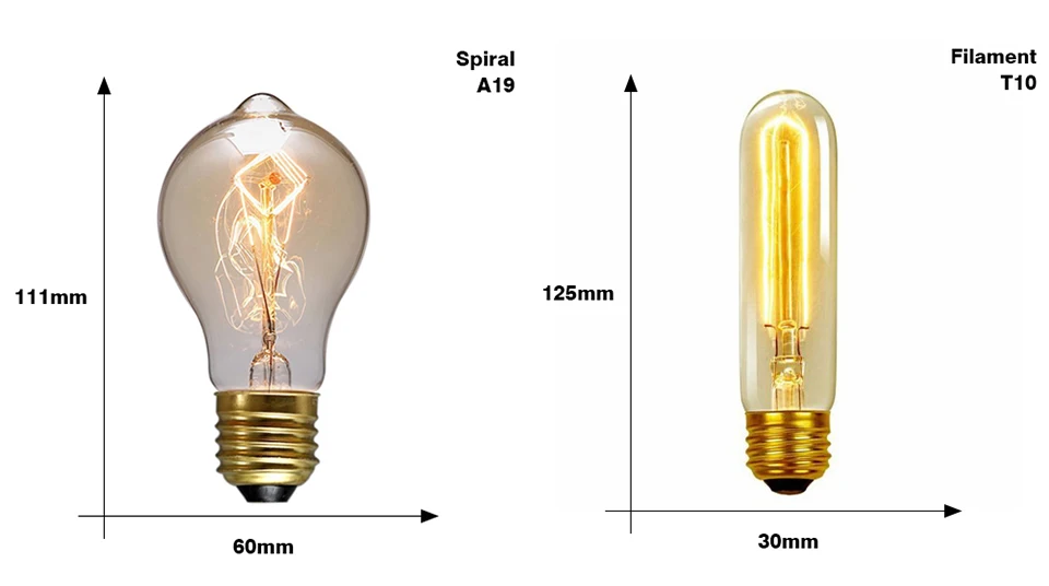 KARWEN винтажная лампа Эдисона E27 ретро лампа 220 В 40 Вт Ampoule лампа накаливания A19 ST64 T45 G80 G95 для домашнего декора креативные лампы