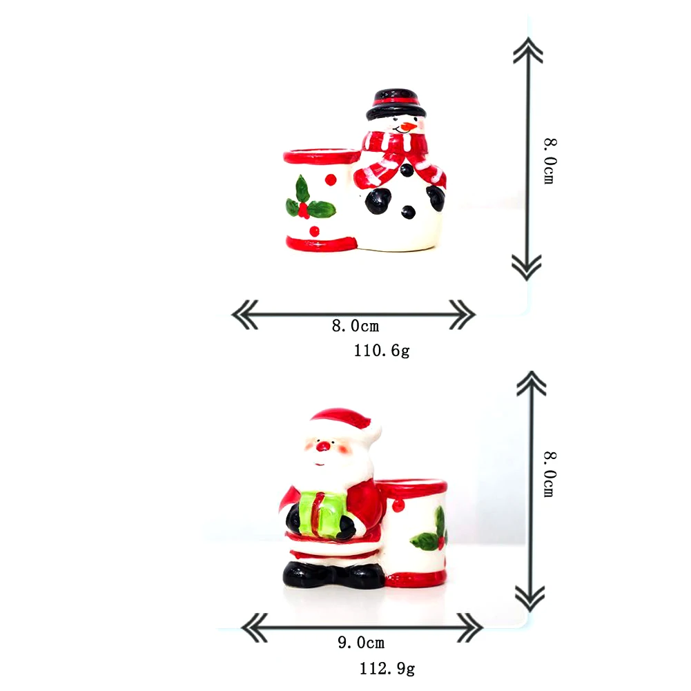 Керамический Рождественский держатель зубочистки рождественские Настольные принадлежности Санта-Клаус Снеговик коробка зубочистки для дома и ресторана