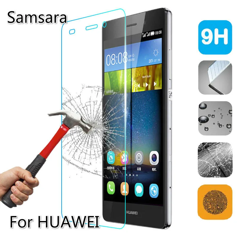 Закаленное стекло для Huawei P10 P7 P9 P8 Lite 2017 Honor 9 8 Mate7 Защитные пленки 0 26 мм 2.5D 9H
