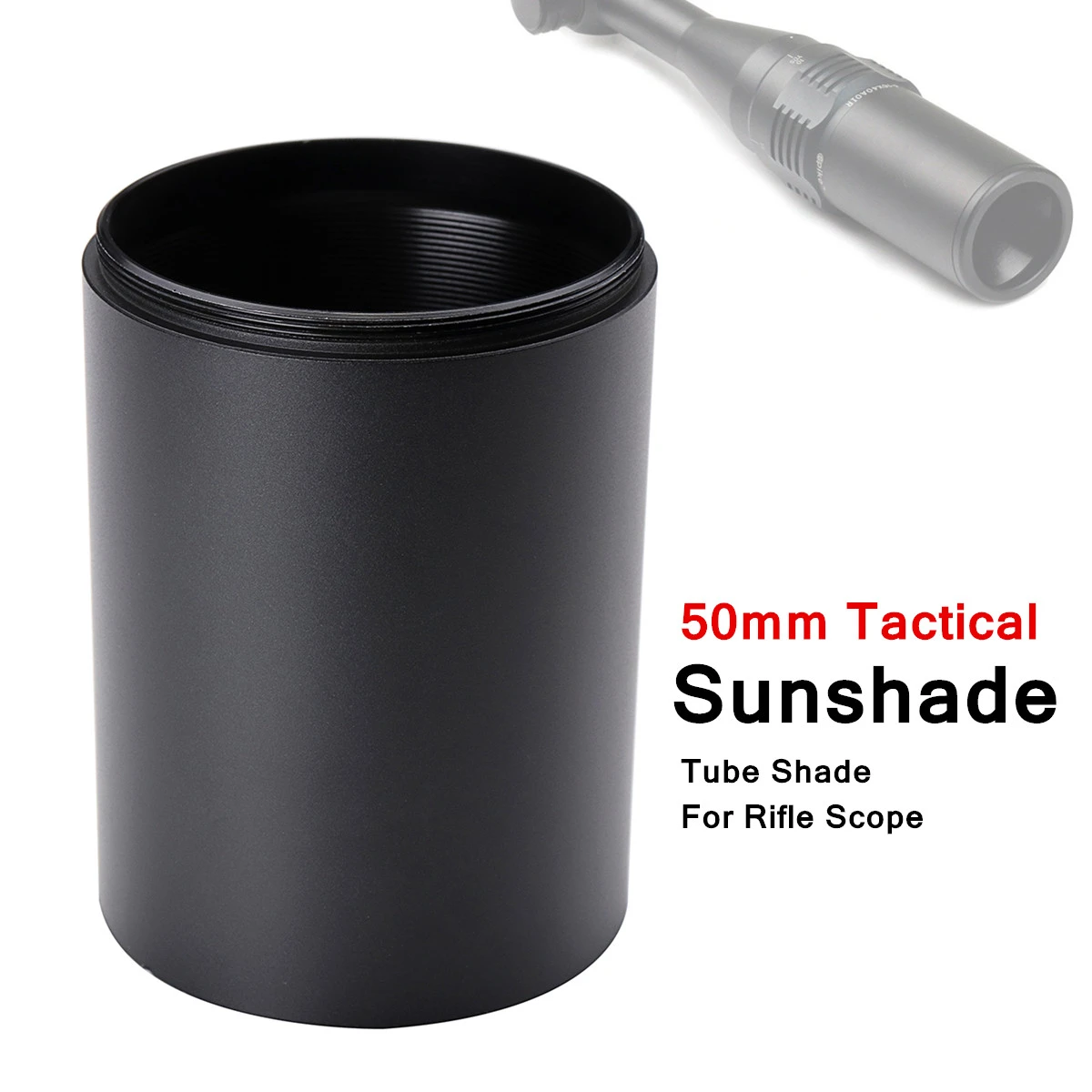50mm Tactical Hunting Alloy Advanced Optic Sunshade Tube Shade For