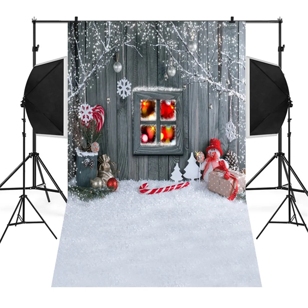 Товары для дома и сада Рождественский Виниловый фон для студийной фотосъемки с изображением снеговика 3x5 футов фонаря