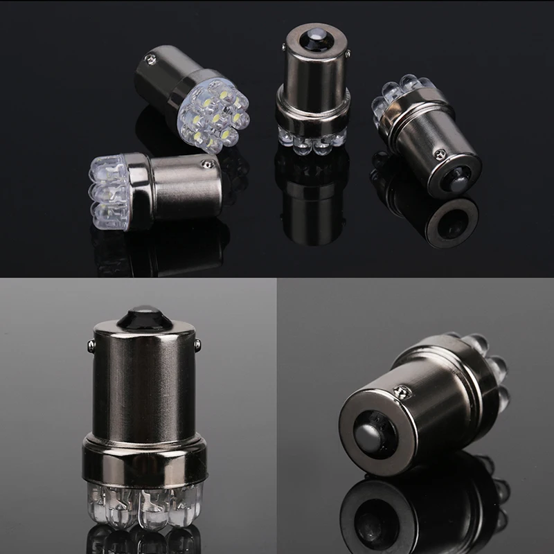 12V BA15S 1156 9 светодиодный Белый Автомобильный задний тормозной светильник
