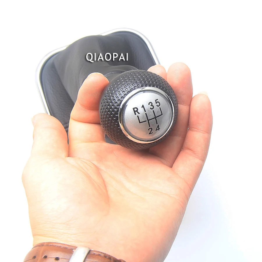 Modified Car Gear Shift Lever Knob Head Shift Knobs Gaitor Boot Cover 5 Gear Speed For