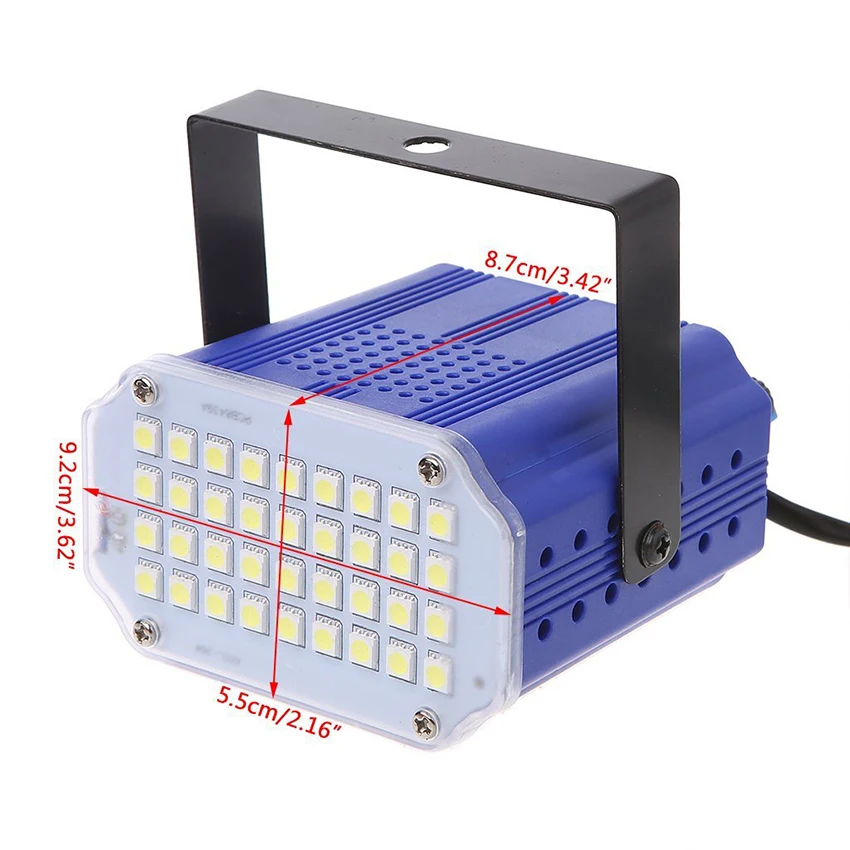 Высокое качество 36 светодиодный s SMD 5050 вращающийся голосовой светодиодный активированный светодиодный сценический свет скорость регулируемая вспышка диджей мерцающий огни вечерние вечеринки диско