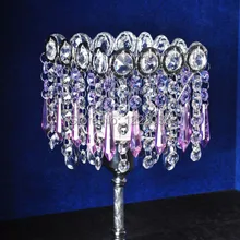 45 шт. розовое стекло люстра с хрустальными призмами Подвески Свадебный деко