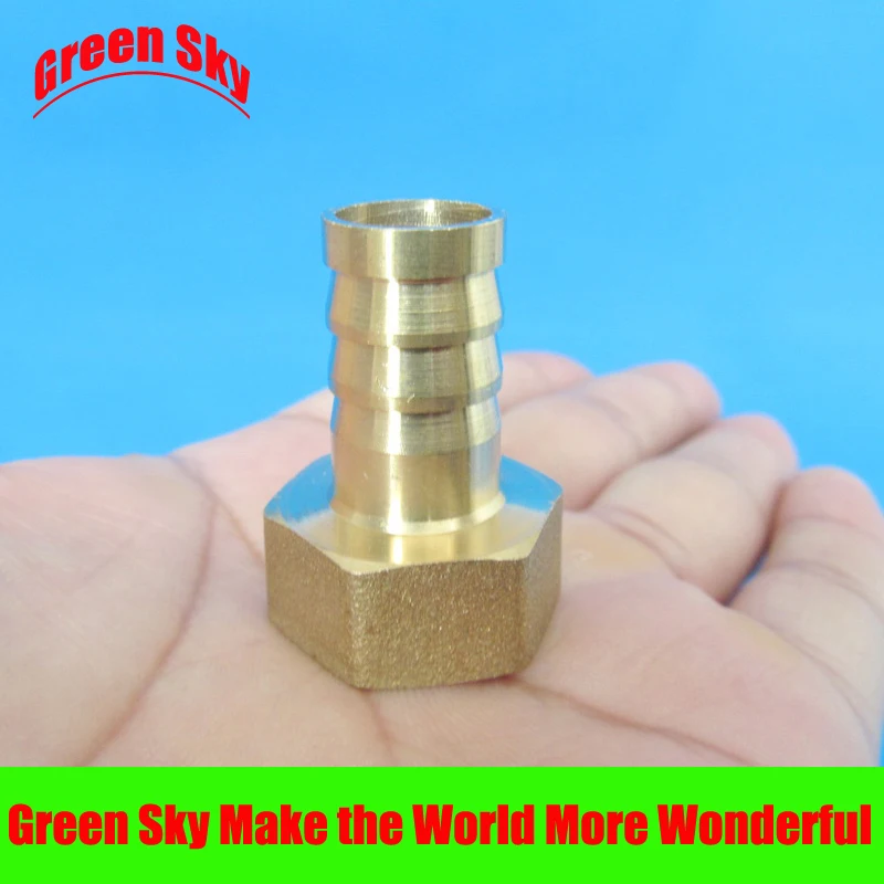 12mm Hose Barb Tail To 1/2"PT BSP Female Thread Straight Barbed Brass