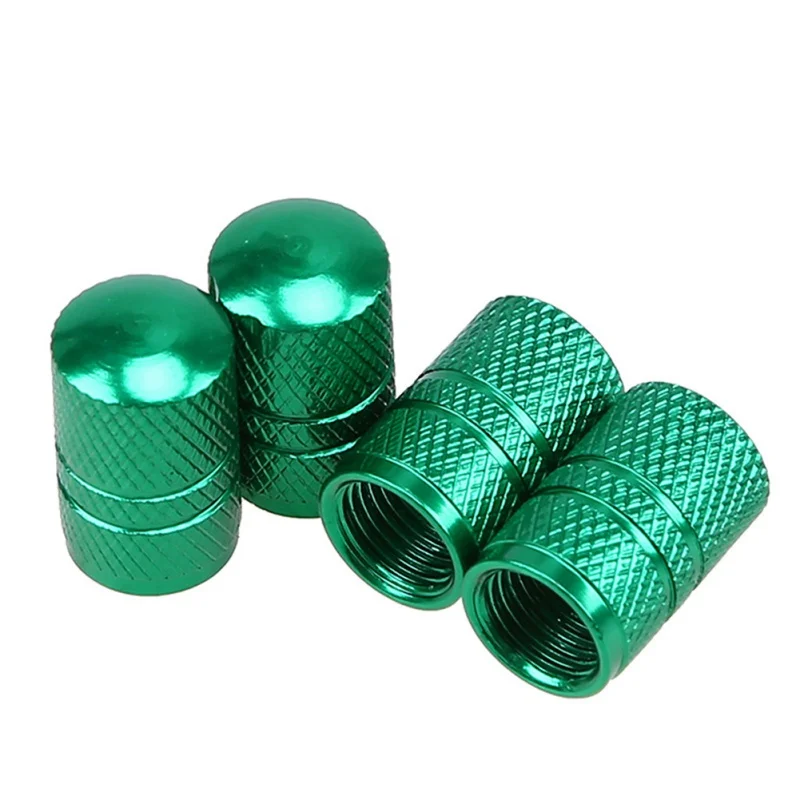 

4X Aluminum Dark Gray Car Wheel Valve Air Valve Universal Truck Motor Dustproof Tire Pneumatic Stem Wheel Air Valve