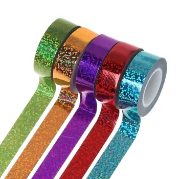 

1PC 1.5cmx5m Rhythmic Gymnastics Decoration Holographic Glitter Tape Glitter Stationery Scrapbooking Decorative Adhesive Tape