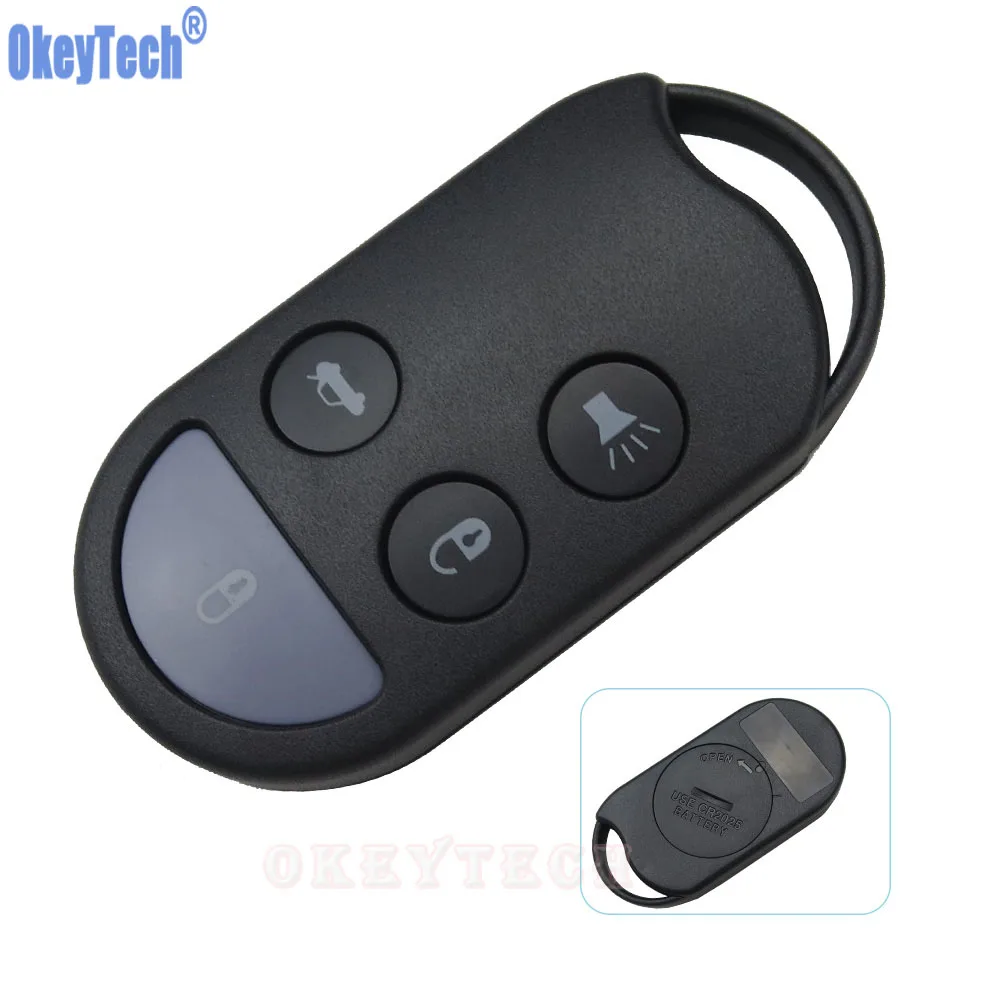 

OkeyTech Car Remote Key Shell Case Fob 4 Buttons fit for Nissan Maxima I30 QX4 A32 A33 Blank Auto Replacement Keyless Fob Cover