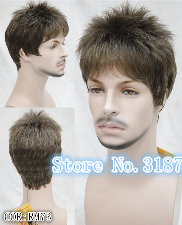 Free Shipping Mens Wig Handsome Vogue Sexy Boys Short Hair Cosplay Male