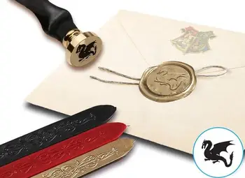 

Harry Potter Dragon Wax Seal Kit with Red, Black and Gold Sealing Wax