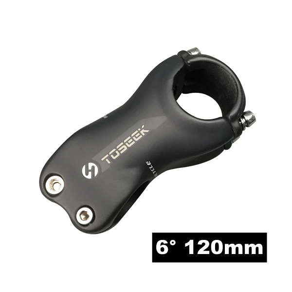6 Degree 120MM TOSEEK матовый UD углеродное волокно велосипедный вынос руля 31,8 мм велосипед Запчасти 6/17 градусов 70/80/90/100/110/120/130 мм вилка Диаметр 28,6 мм - Цвет: 6 Degree 120MM