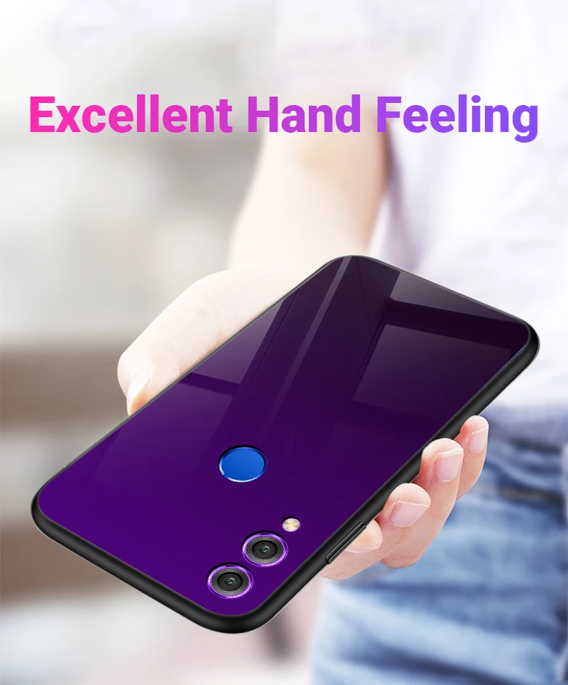 Gradient Glass Case For Huawei Honor 8X 9 Lite 10 Color Phone Case For Huawei P20 Lite P Smart Plus Nova 3i Luxury Cover Shell