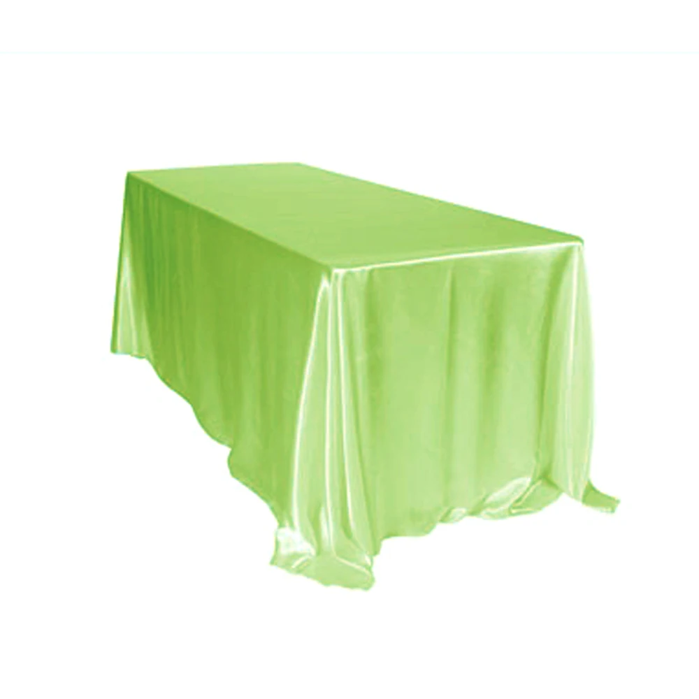 Скатерть 145x320 см белый черный ablecloths прямоугольный атласная Скатерть Свадьба День рождения отель украшение для банкета