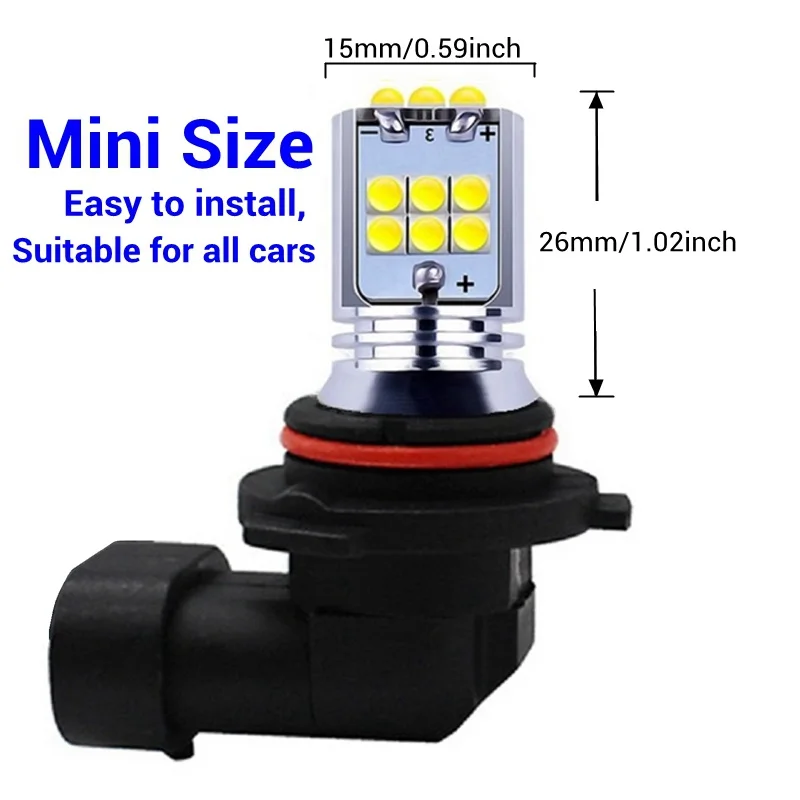 2 шт. HB4 9006 HB3 9005 H10 супер яркий 1800LM Cree чип светодиодный лампы Авто Противотуманные