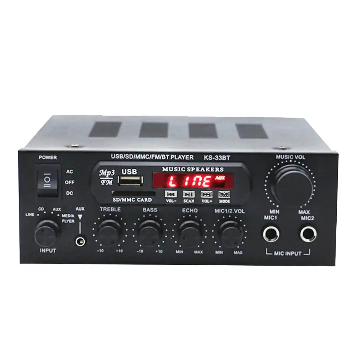 2CH 1200W Home Amplifiers Audio Hifi Bass Audio Power Amplifier Home