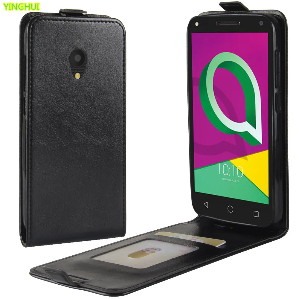 

For Alcatel U5 3G Cover Luxury Leather Vertical Flip Wallet Phone Bag Case For Alcatel U5 U 5 3G 4047D 4047