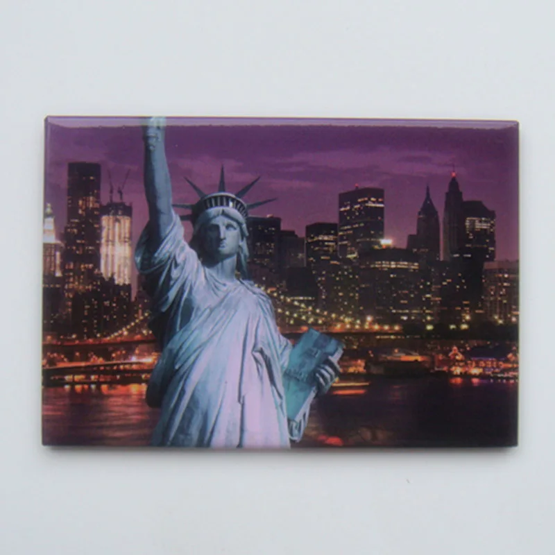 

FREE shipping over $12, US New York Statue of Liberty Night View Tourist Metal Fridge Magnet SFM5168 Travel Memorabilia