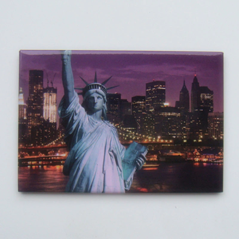 New York City FRIDGE MAGNET travel poster statue of liberty
