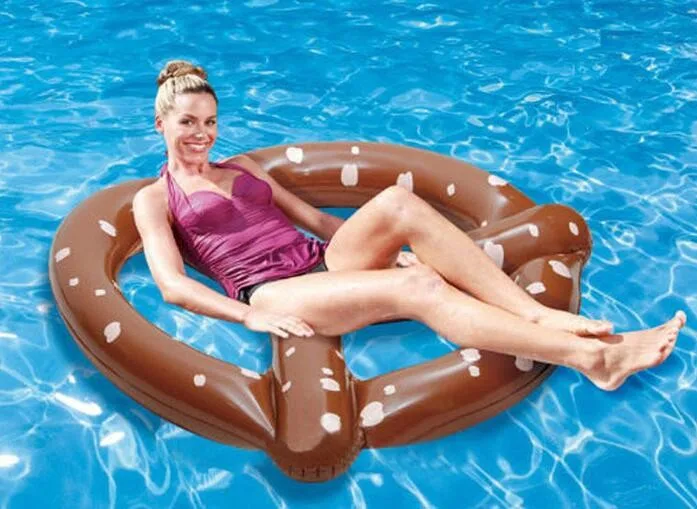 Inflatable Pool Toy Donut Shape Float Raft Swim Gigantic Circle Ring  (7)