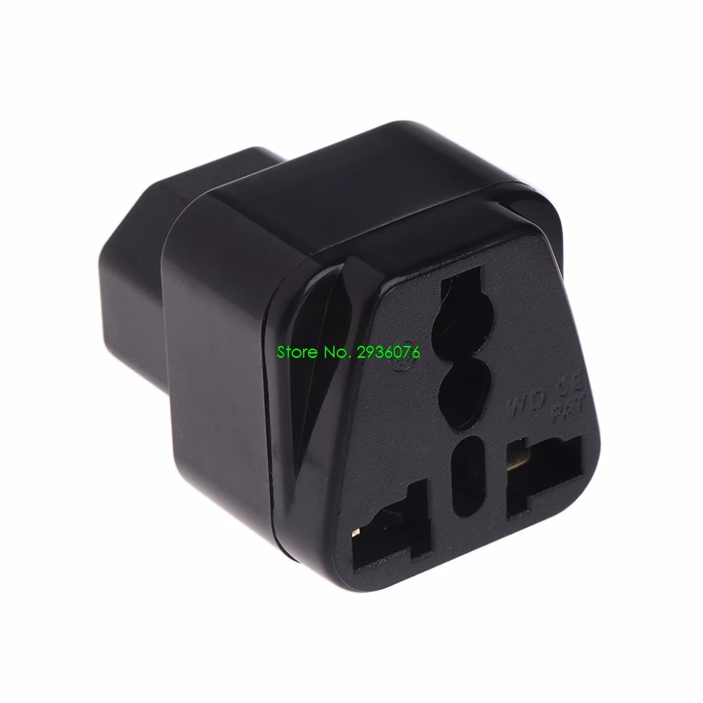 

2018 New IEC 320 C14 To Universal Female Power Adapter AC Power Plug Connector Black Support