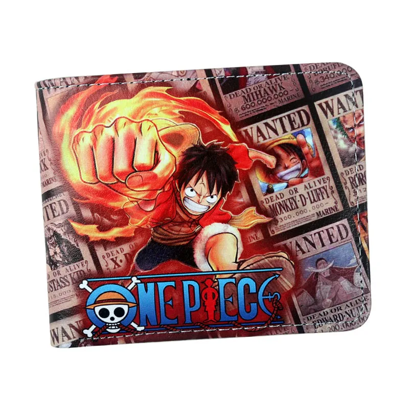 

wholesale new arrival 2018 anime wallet one piece luffy/Ace Cosplay PU men purse Wallet for credit cards Card Holder