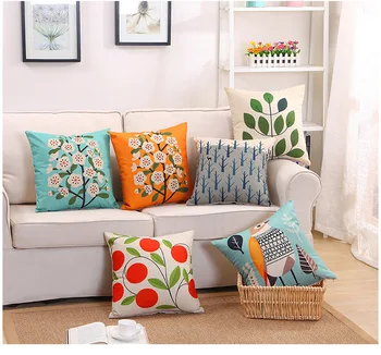 

1PC Linen pillow sofa cushion office waist pillow bed head back waist cotton Pillowcase Pillow holding car cushion OU 038