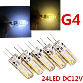 

20pcs SMD 3014 3W DC12V 24LED G4 LED Lamp Replace 30W halogen lamp LED Bulb Crystal Chandelier Corn Light Led Bulbs Tubes