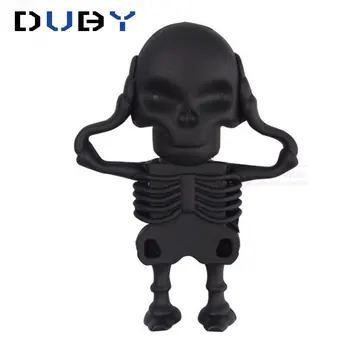 

USB Flash Drive Skeleton Pen Drive 16g/8g/4g skull model Memory USB Stick 32gb pendrive cute usb2.0 u disk 2016 new