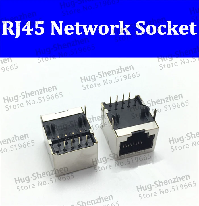 

300 шт./лот защитный сетевой разъем rj45 8P8C, Кристальный женский разъем, 8 контактов