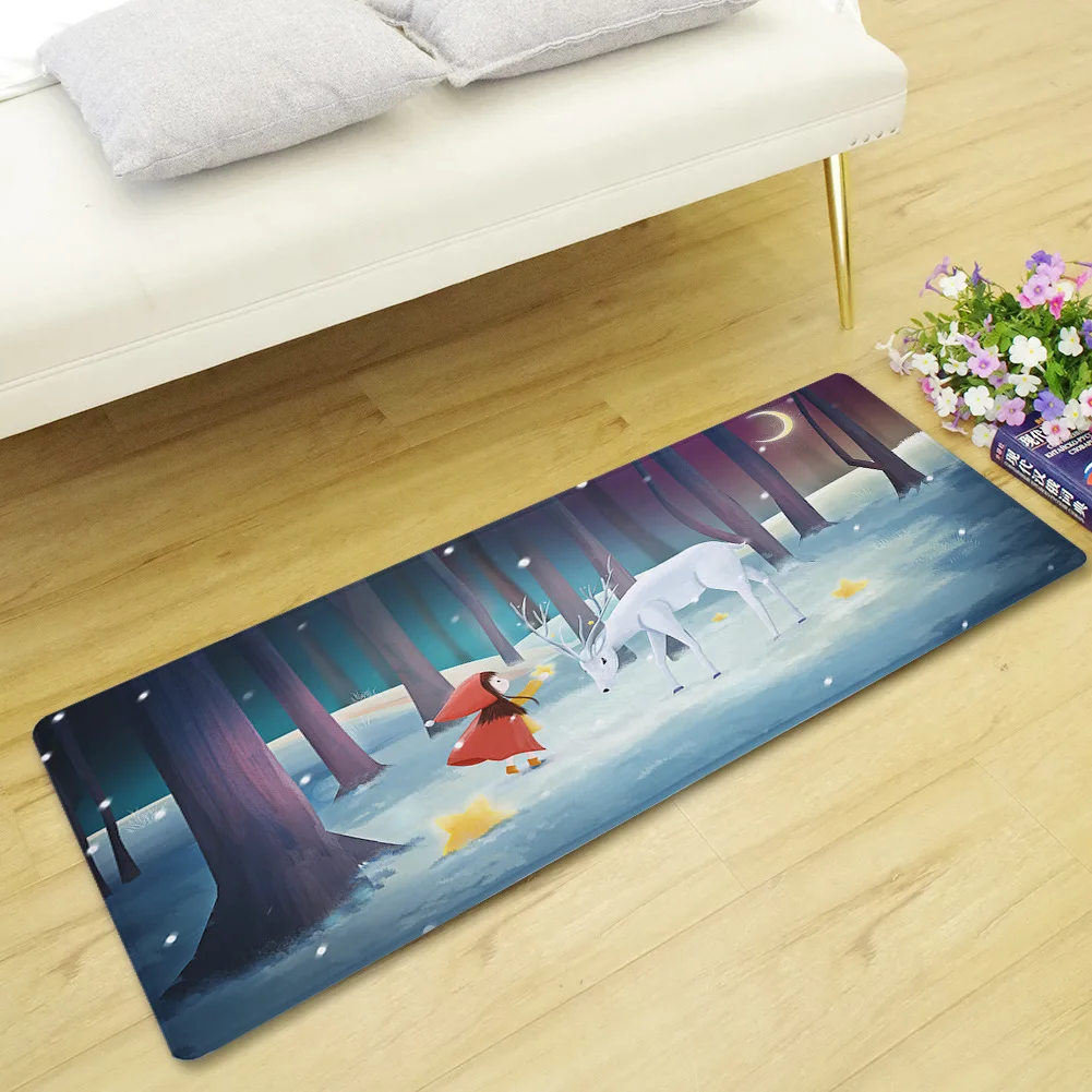 Красивые Веселые Рождественский коврик ковер современные коврики для кухни коврик из микроволокна ковер в зал 3d ковер внутренние и наружные коврики для дома