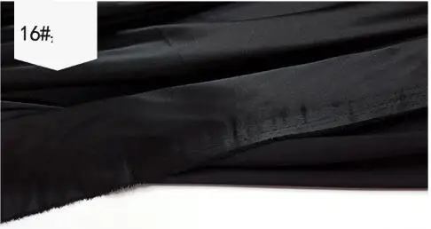 150 см ширина 1 метр хорошее качество атласная ткань высокая плотность мягкий стрейч Атлас имитирует шелк Шармез Ткань DIY платье Cheongsam - Цвет: 16 black