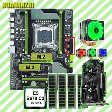 Материнская плата HUANANZHI X79 Pro с двойным слотом M.2 NVMe cpu Xeon E5 2670 C2 6 Трубок кулер ram 32G(4*8G) видеокарта GTX1050Ti 4G