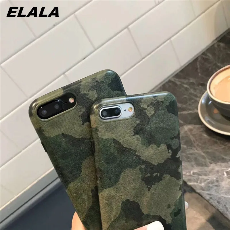 

Camouflage Cases For iPhone X 7 8 Plus XS Max Case Silicone Ultra Cool Army Green Soft TPU Cover For iPhone XS 6 6S Plus XR Case