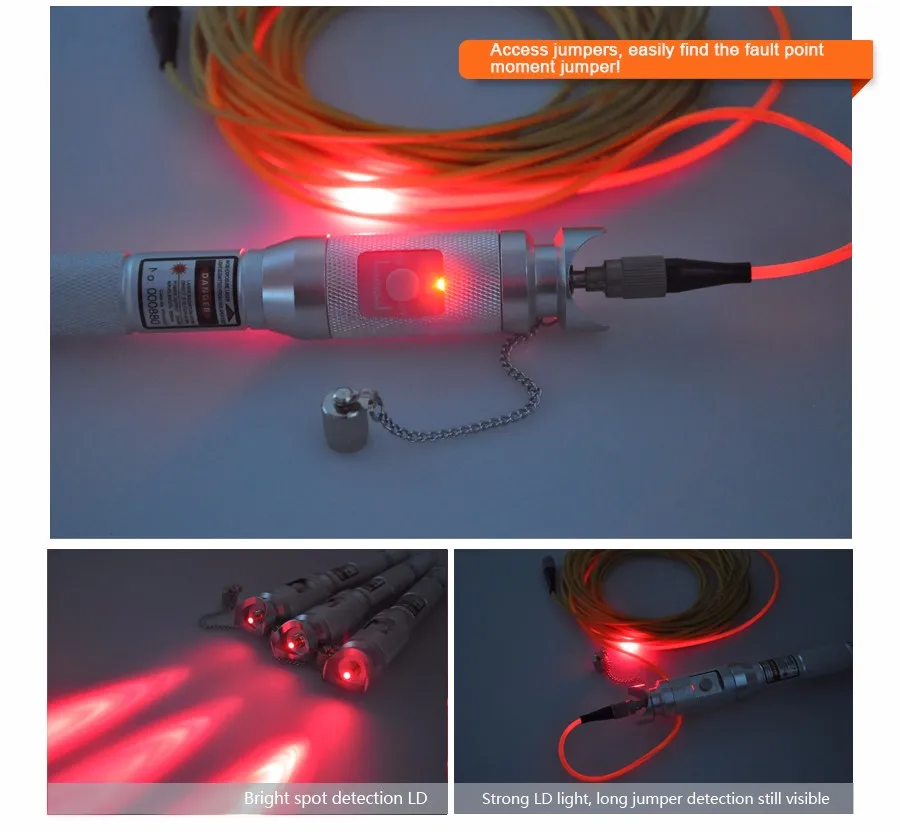 Высокое качество волокно светильник тестер ручка Визуальный дефектоскоп 30 мВт 30 км VFL