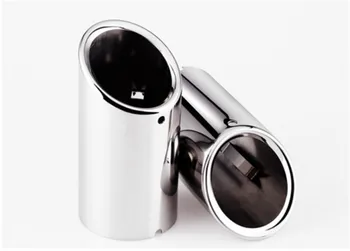 

Fit For AUDI A4 B8 2008-2015 Top Silver Tail End Pipe Exhaust Muffler Silencer 2pcs/set