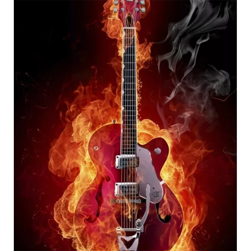Diy hand made diamond painting guitar picture 5D Full Square mosaic diamond embroidery painting