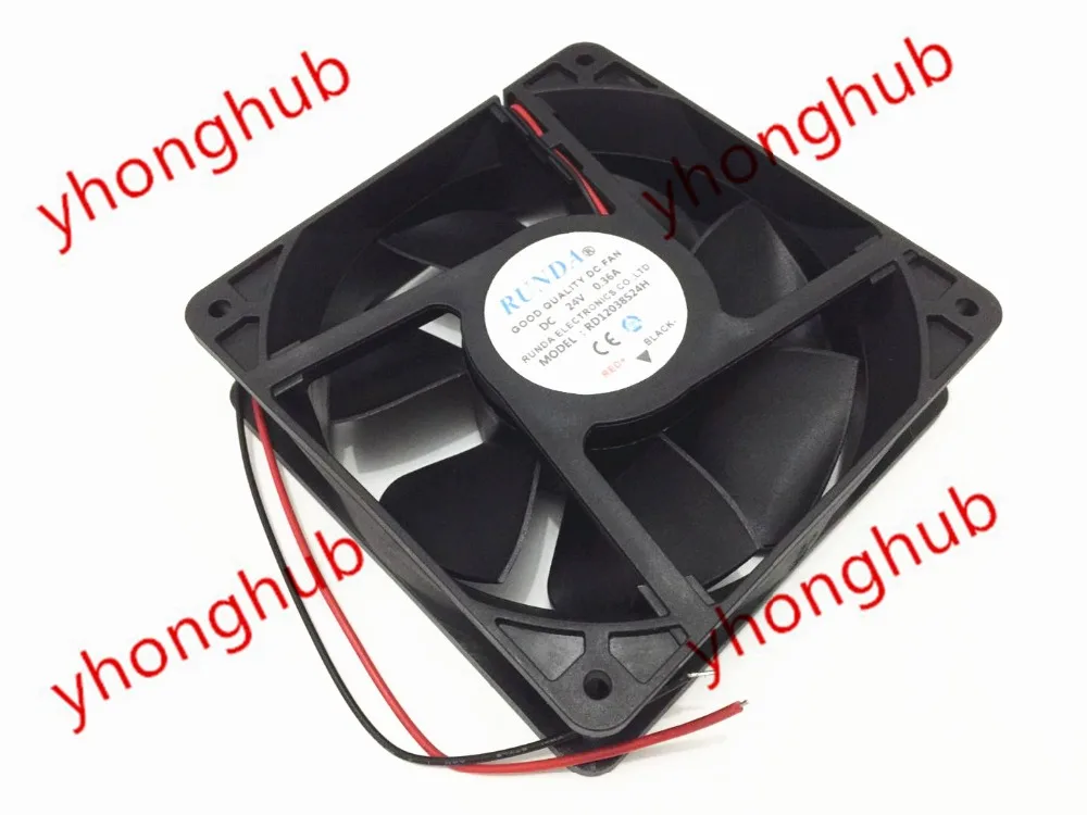 

Emacro For RUNDA RD12038S24H DC 24V 0.36A 120x120x38mm 2-wire Server Cooling Fan