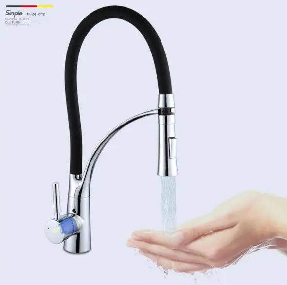 Copper rotary faucet kitchen sink pull faucet cold and hot water dishwasher faucet free shipping Copper rotary faucet kitchen sink pull faucet cold and hot water dishwasher faucet free shipping