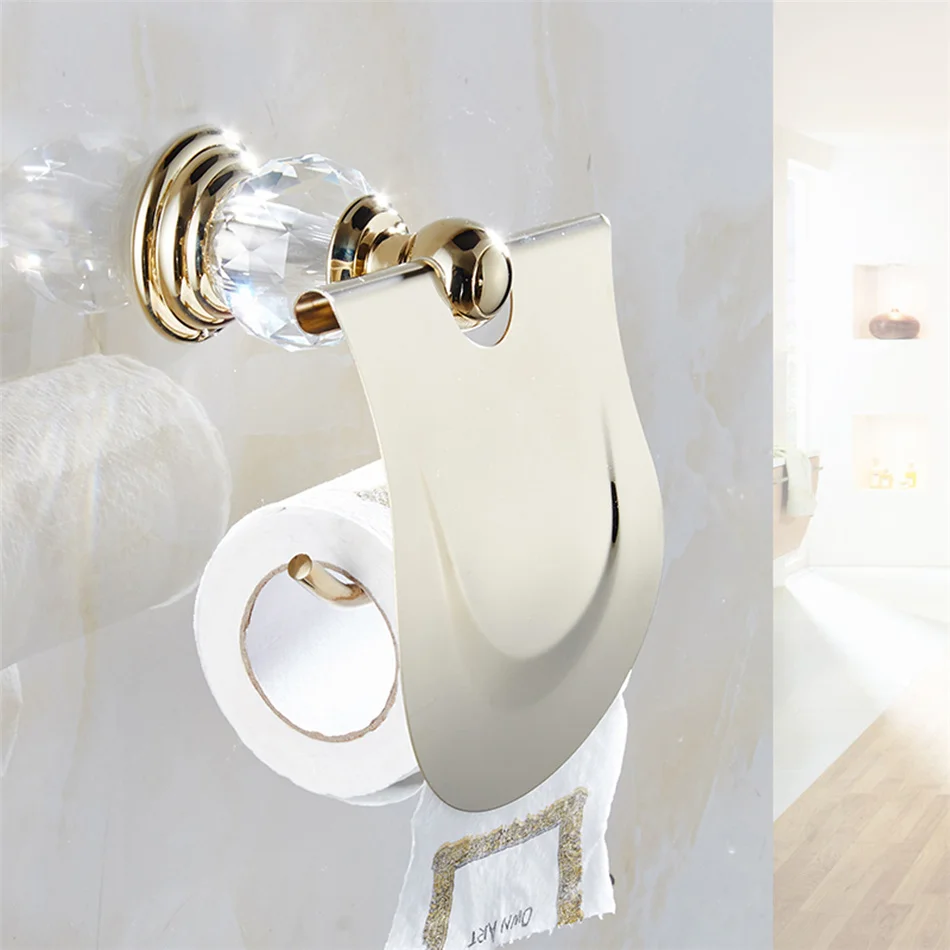 Лейден кристалл серебро/золото держатель для туалетной бумаги настенный держатель для рулона держатель для туалетной бумаги роскошные аксессуары для ванной комнаты