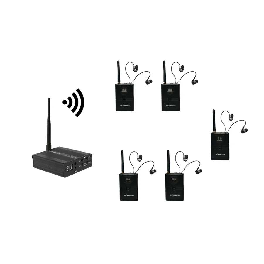 TP-Беспроводной монитор Системы этап аудио монитор Системы Беспроводной в ухо монитор Системы 1 передатчик& 3/4/5/10 приемники - Цвет: 1Tx and 5 receivers
