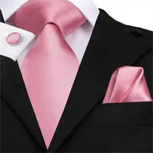 SN-3143 Для мужчин галстук шелковый галстук коралловый розовый связей для Для мужчин высокое качество Для мужчин; свадебное торжество деловая встреча Цельный Галстук Hanky Набор Запонок