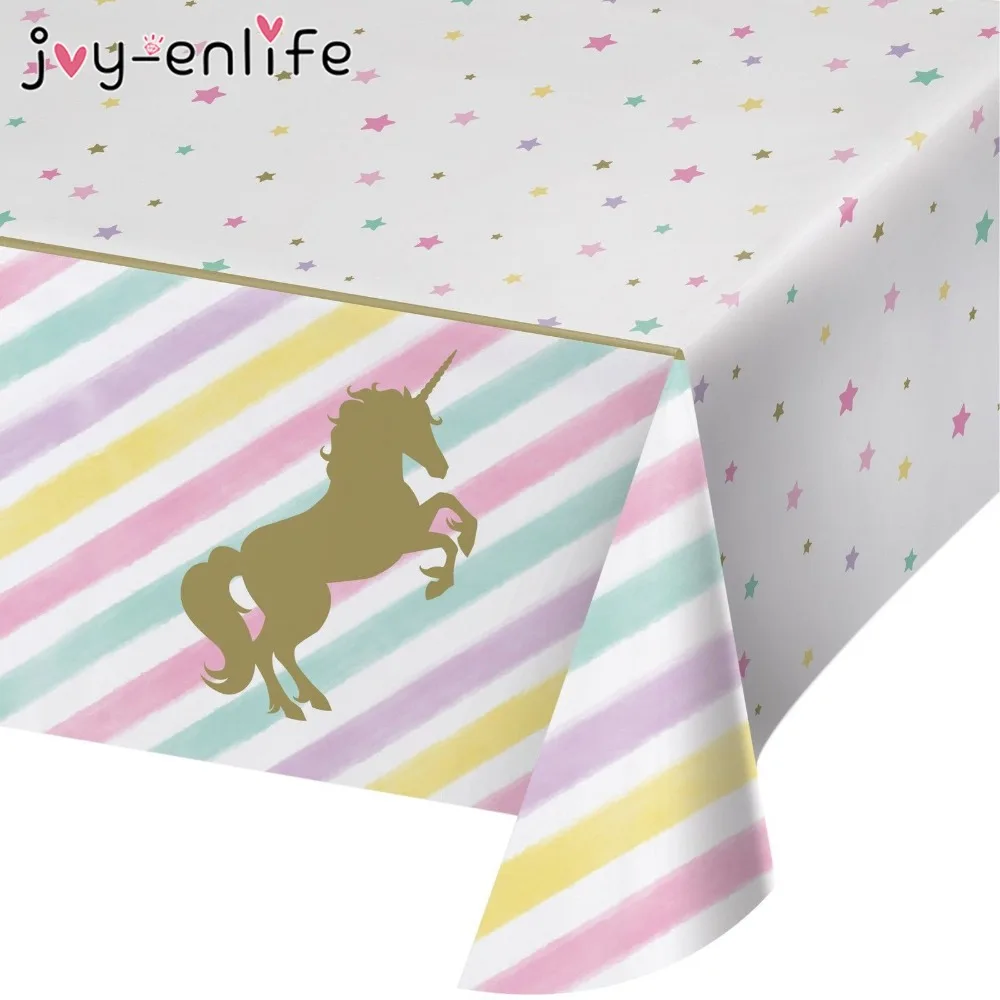 Unicorn Birthday Decoration Kit Unicornio Plates Cups Napkins Table Cover Baby Shower Kids Birthday Decoration Party Supplies