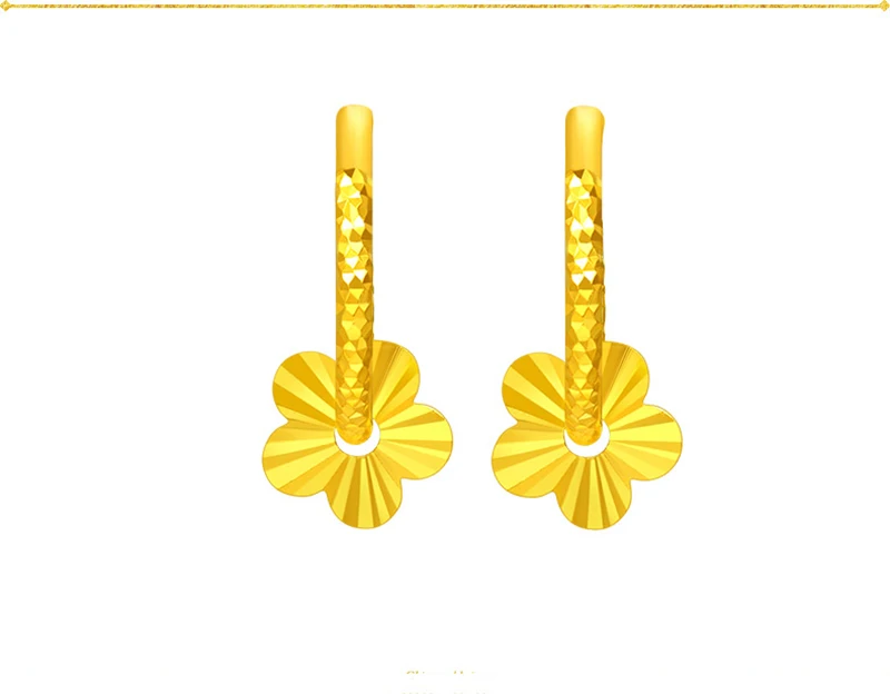 ZZZ 24k чистый золотой обруч серьги классические дикие благородные изысканный круглый для женщин Miss Мода 999 настоящее золото