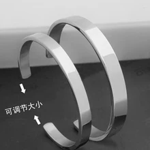 JINSE ID браслет гравировка плавное открытие пара браслет Титан Сталь изделия индивидуальные гравировка логотипа idb008