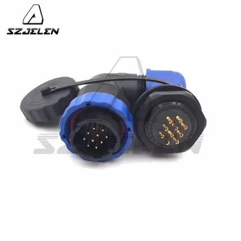 

SD20TA-ZM, 90 degree elbow connector 10pin waterproof connector ,IP67, LED power cable connector 10 pin plug and socket