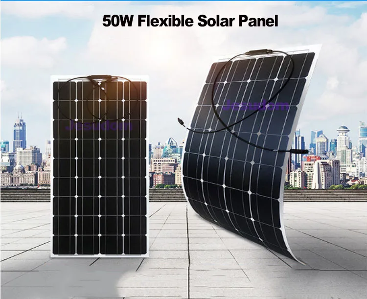 

Flexible Solar Panel 2*50W Monocrystalline Solar Panel Kit For RV/Boat/Home Solar power system